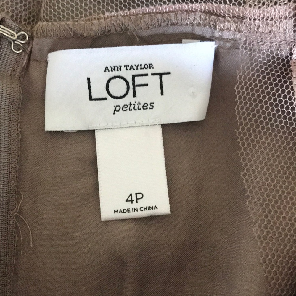 ***SOLD*** LOFT Dress Dusty Pink Ribbon ANN TAYLOR - Picture 5 of 6